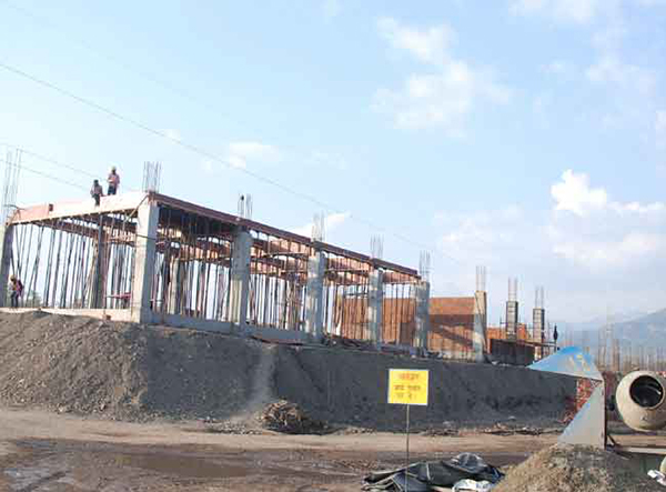 Construction work of the new Rishikesh railway station is in progress