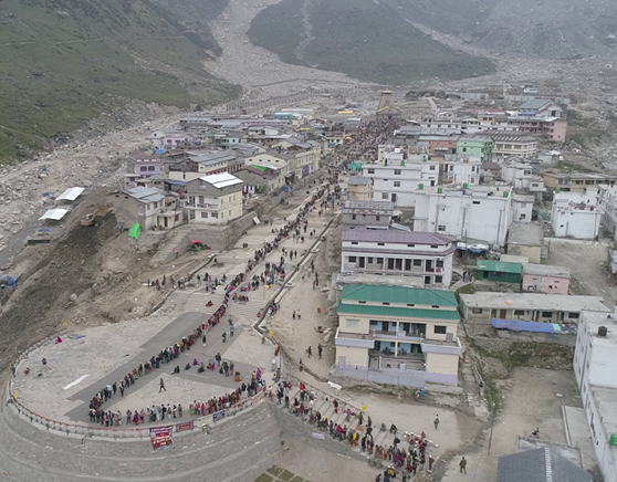 Arrival plaza in Kedarnath