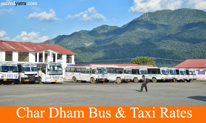 Char Dham Yatra Bus Taxi Tariff Rates