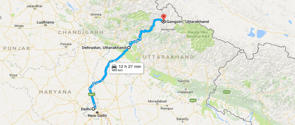 Delhi To Ludhiana Bus Route Map Delhi To Gangotri Road Route Map - How To Reach Gangotri From Delhi Ncr