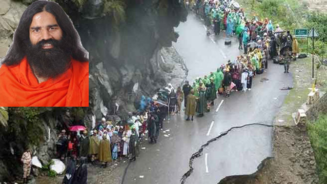 Ramdev With 150 Followers Return to Gangotri