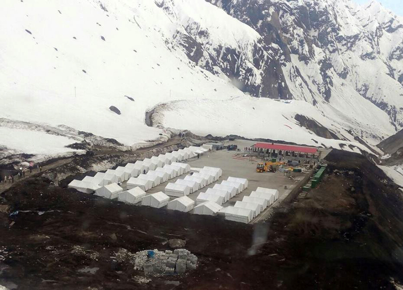 Another Aerial Picture of Kedarnath Tent Colony