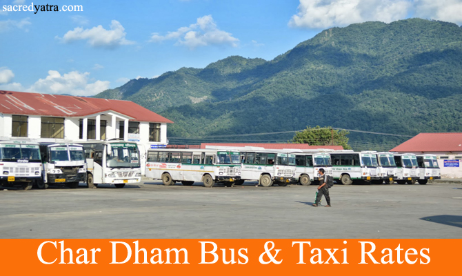 Char Dham Bus & Taxi Rates (Roadways, GMOU & Private)